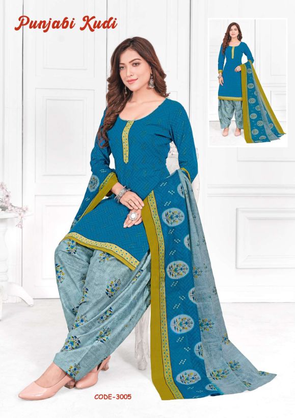 Madhav Punjabi Kudi 3 Ready Made Regular Wear Cotton Printed Ready Made Dress Collection